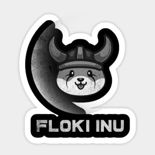 Vintage Floki Inu Coin To The Moon Floki Army Crypto Token Cryptocurrency Blockchain Wallet Birthday Gift For Men Women Kids Sticker